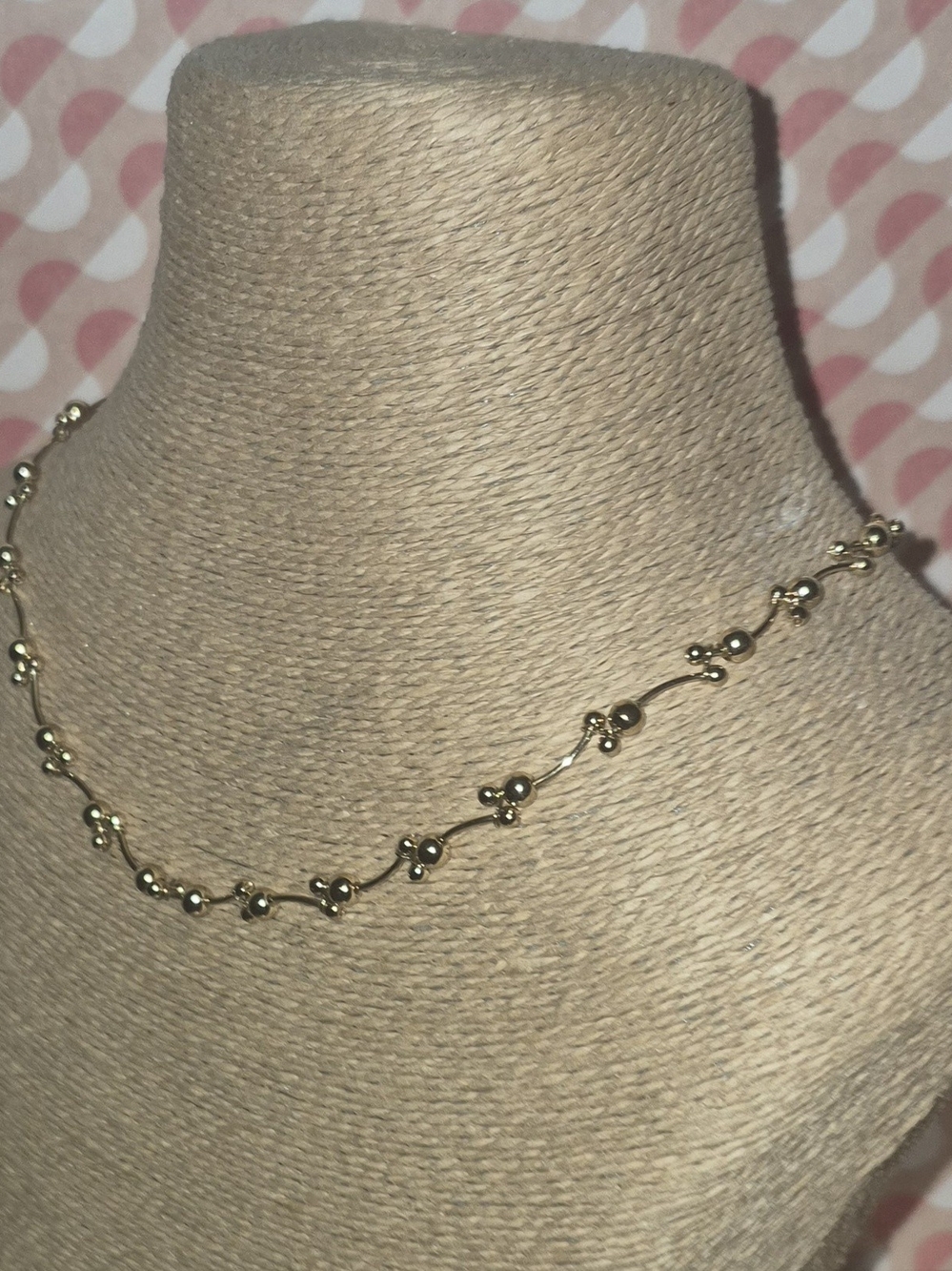 Premier Designs Gold Bead Station Necklace - Gold Tone